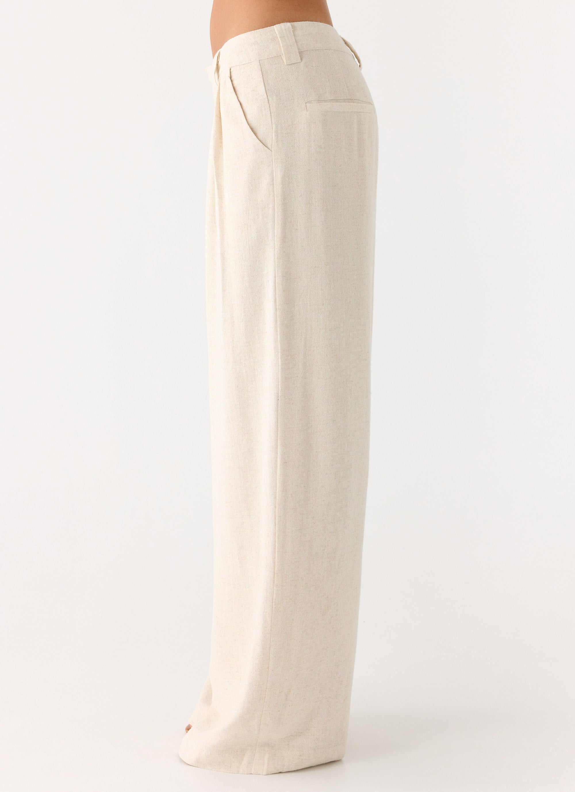 Delong Low Rise Linen Pants