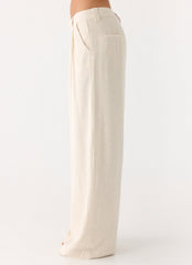 Delong Low Rise Linen Pants