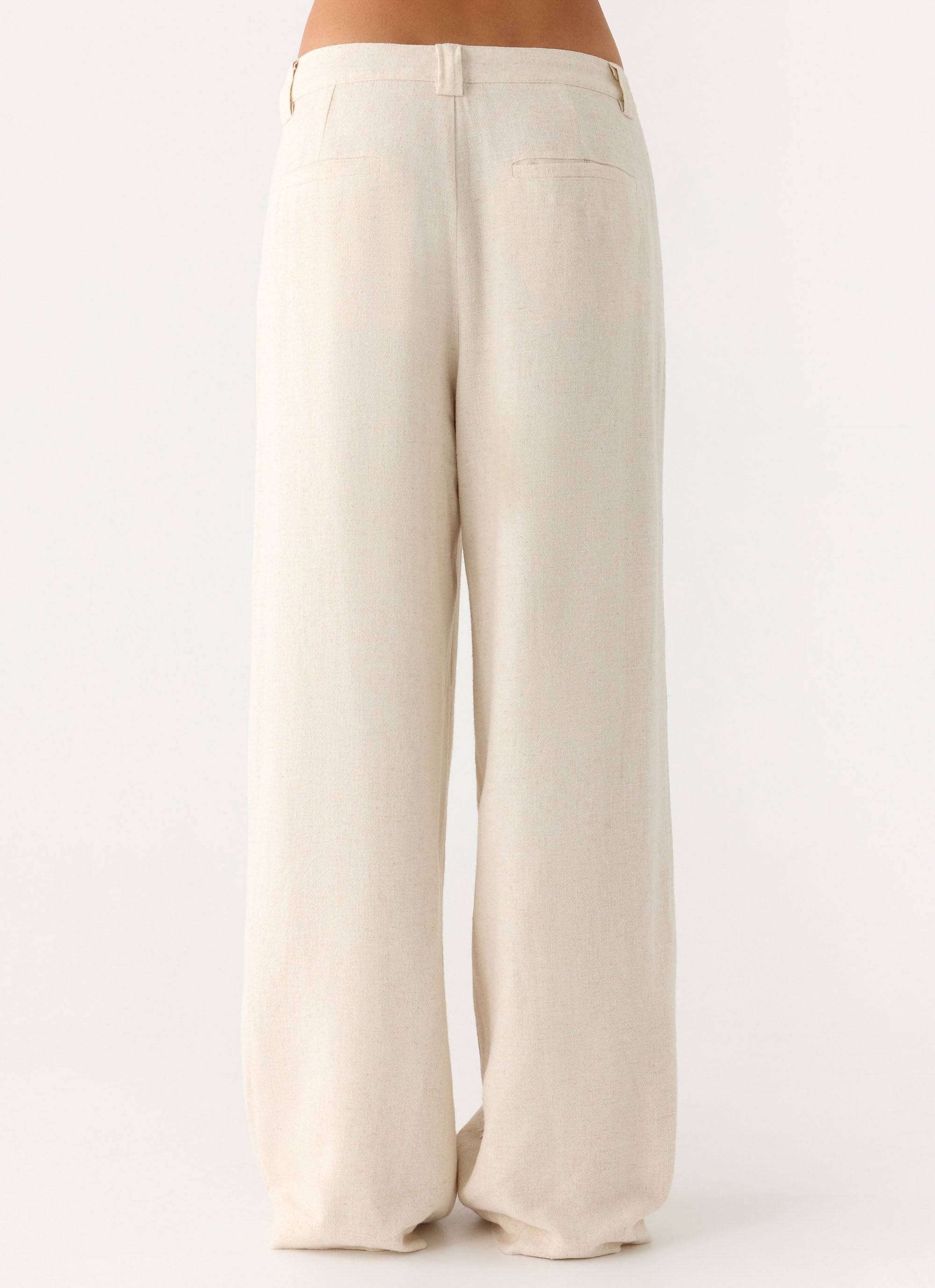 Delong Low Rise Linen Pants