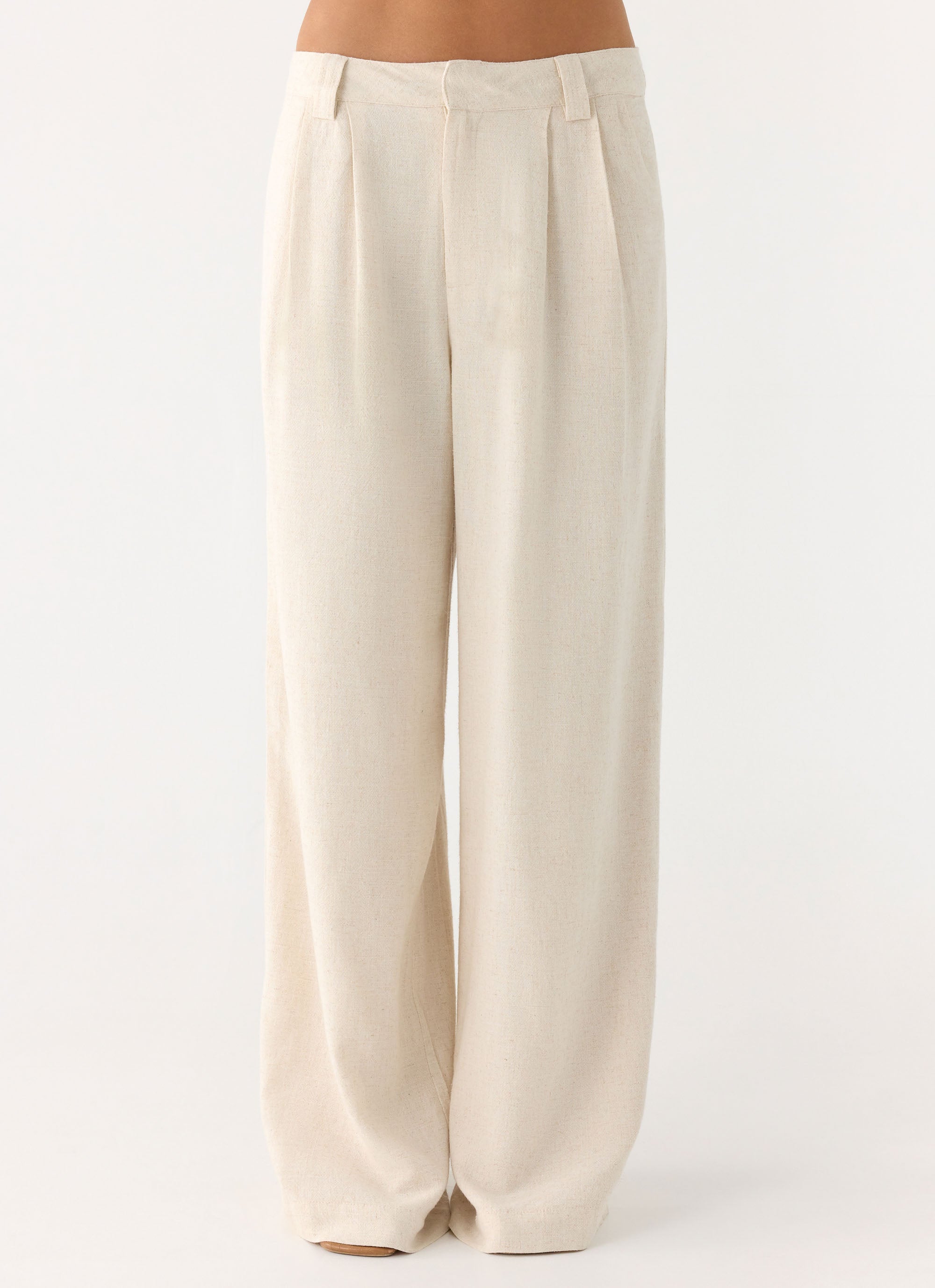 Delong Low Rise Linen Pants