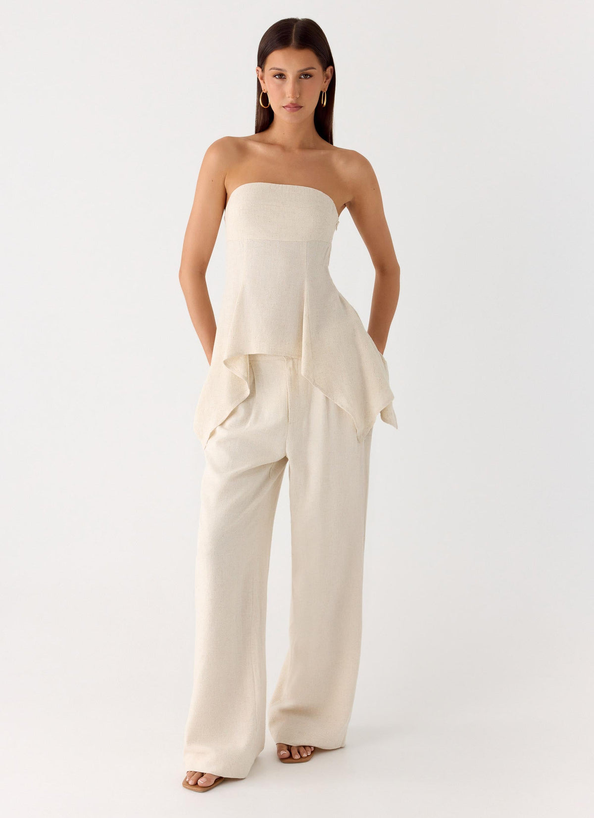Delong Low Rise Linen Pants