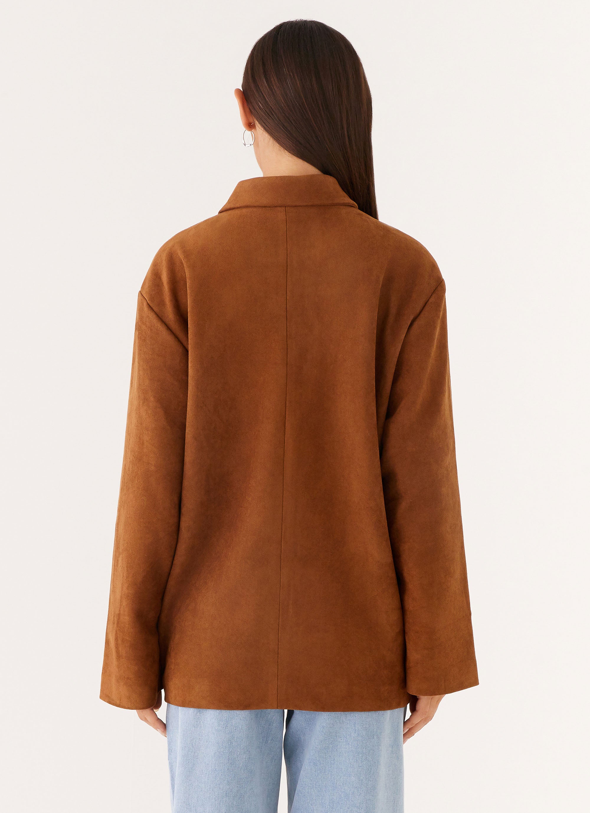 Devika Faux Suede Boxy Jacket