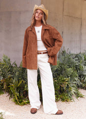 Devika Faux Suede Boxy Jacket