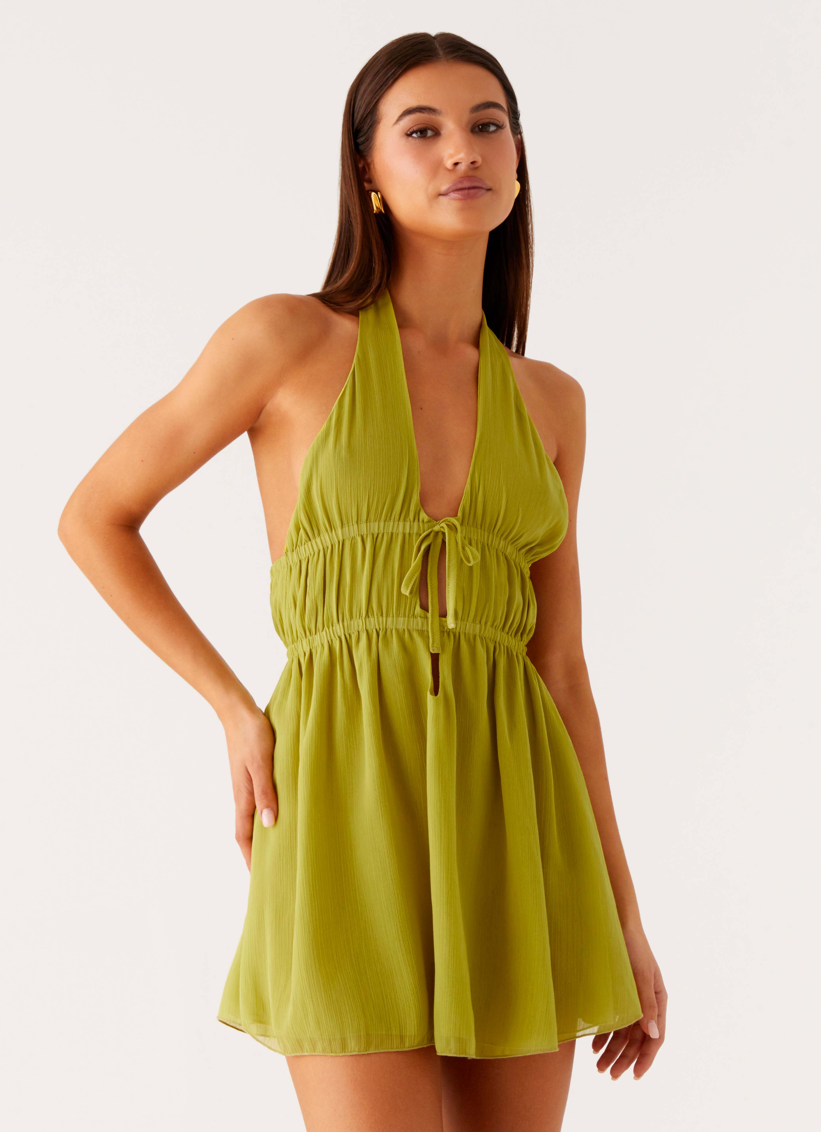 Dione Halter Mini Dress
