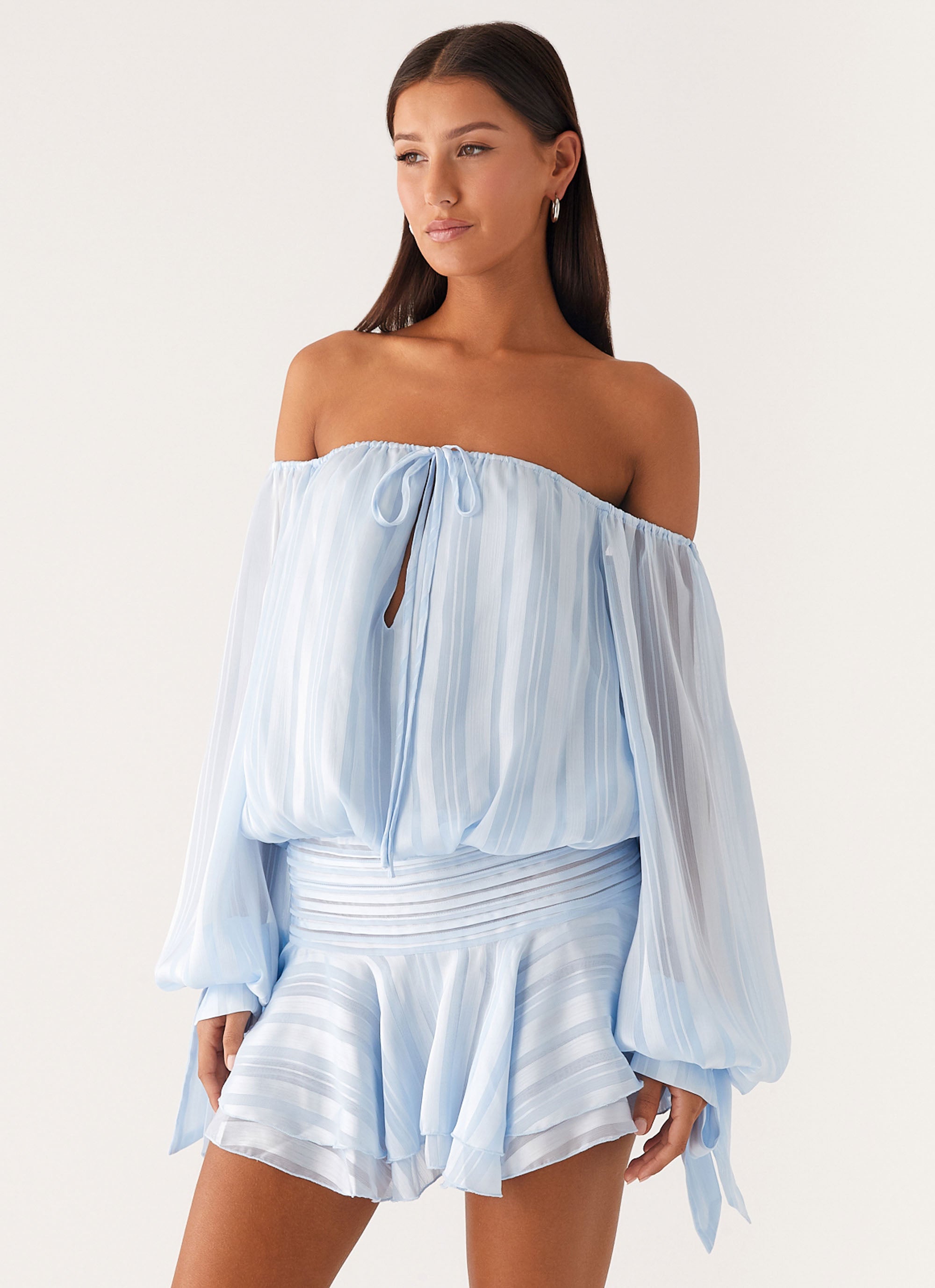 Eira Balloon Sleeve Mini Dress