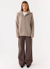Eirena Quarter Zip Knit Sweater