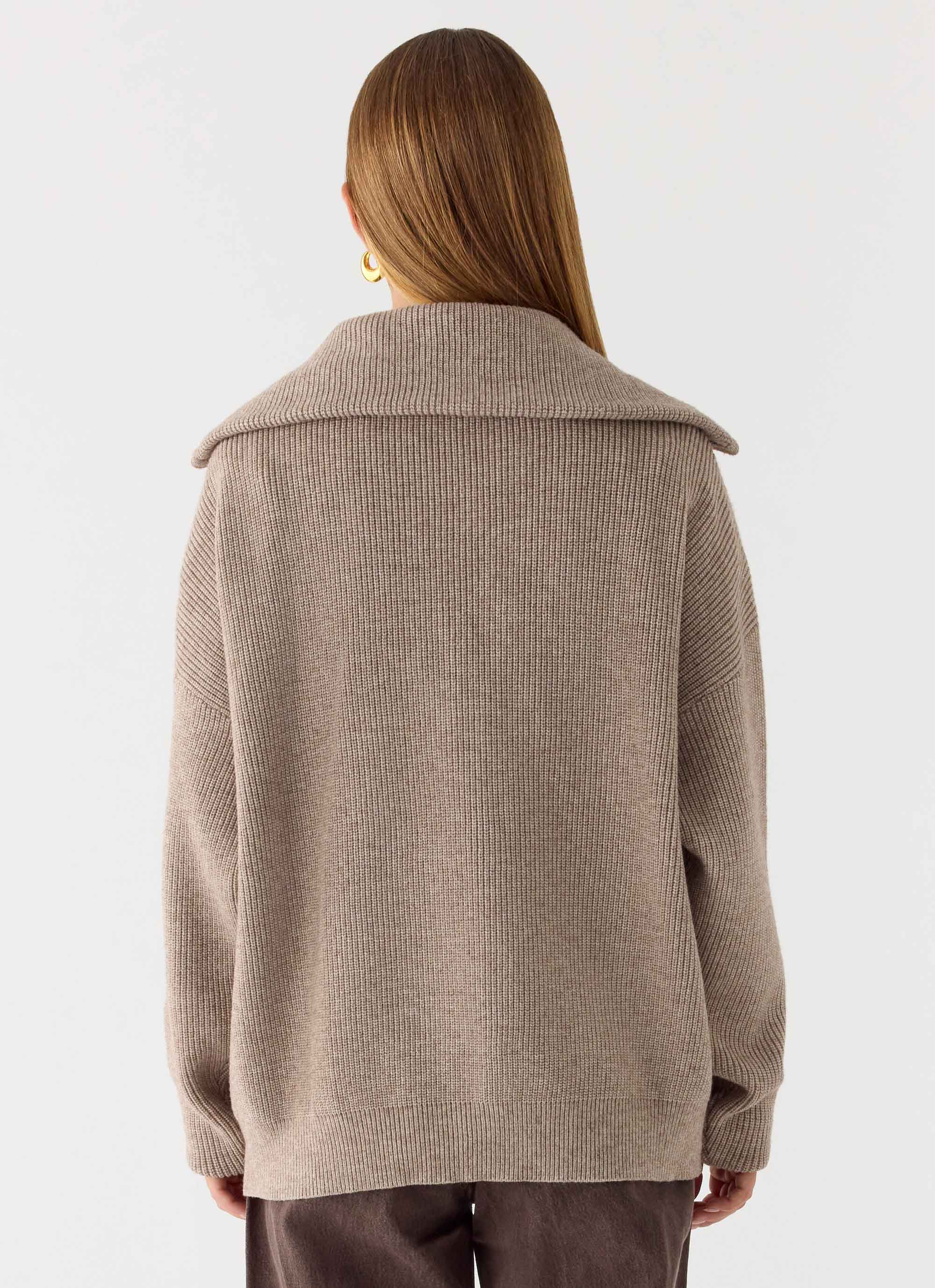 Eirena Quarter Zip Knit Sweater