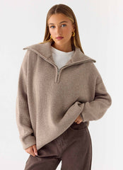 Eirena Quarter Zip Knit Sweater