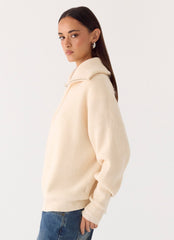 Eirena Quarter Zip Knit Sweater