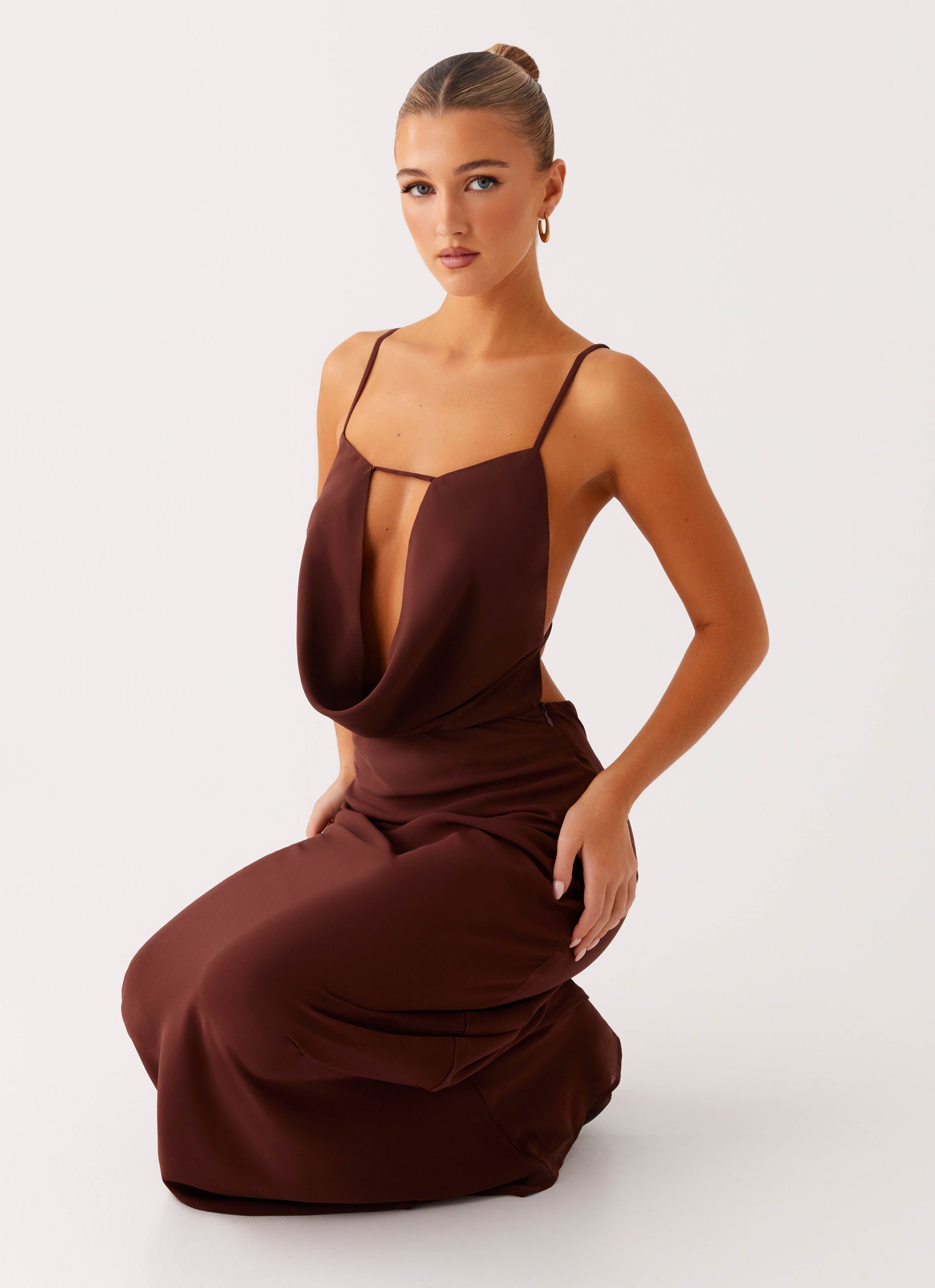 Elation Cowl Neck Maxi Dress
