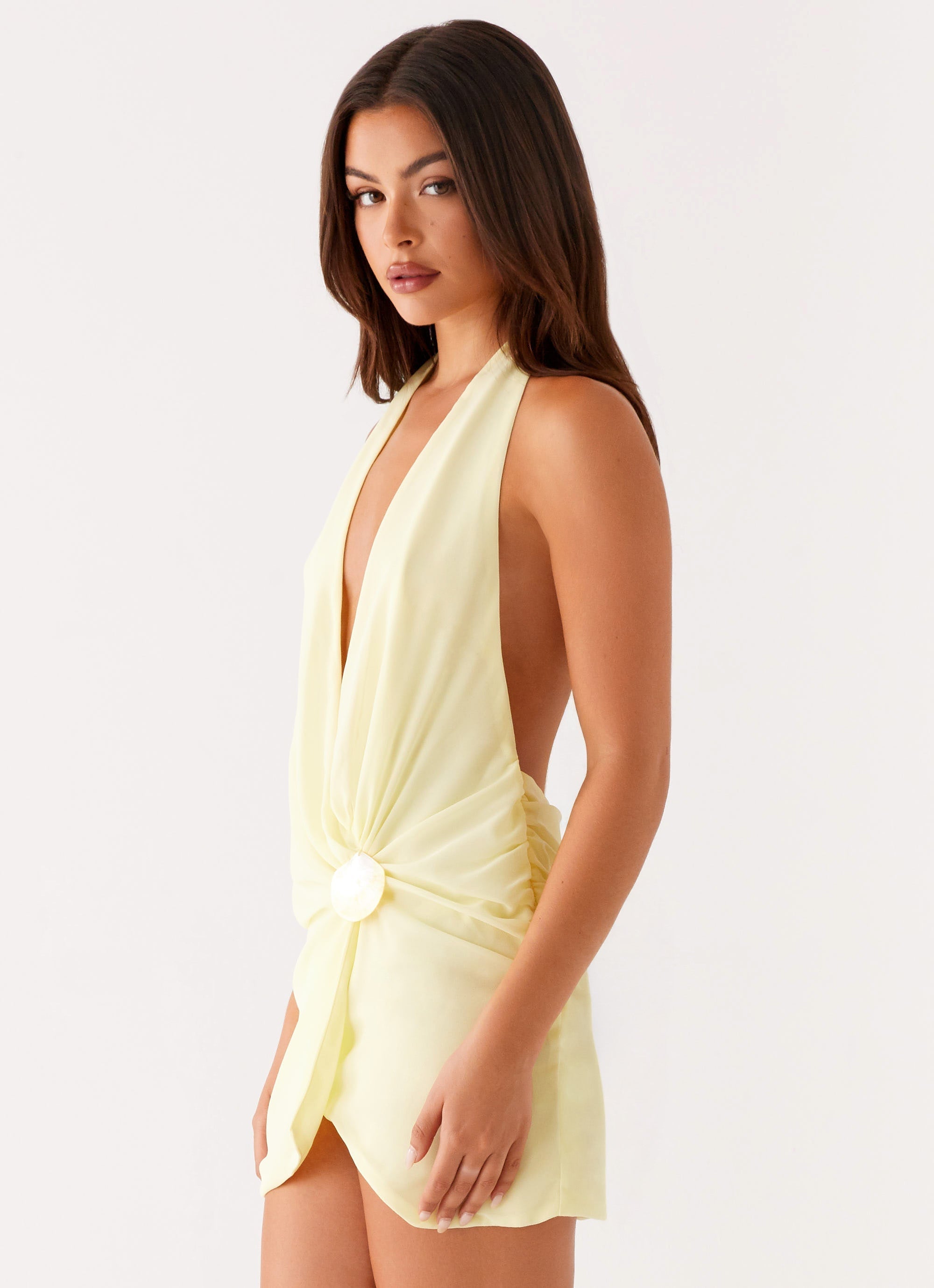 Eleanora Plunge Mini Dress