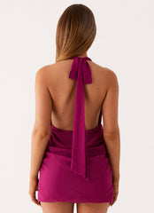 Eleanora Plunge Mini Dress