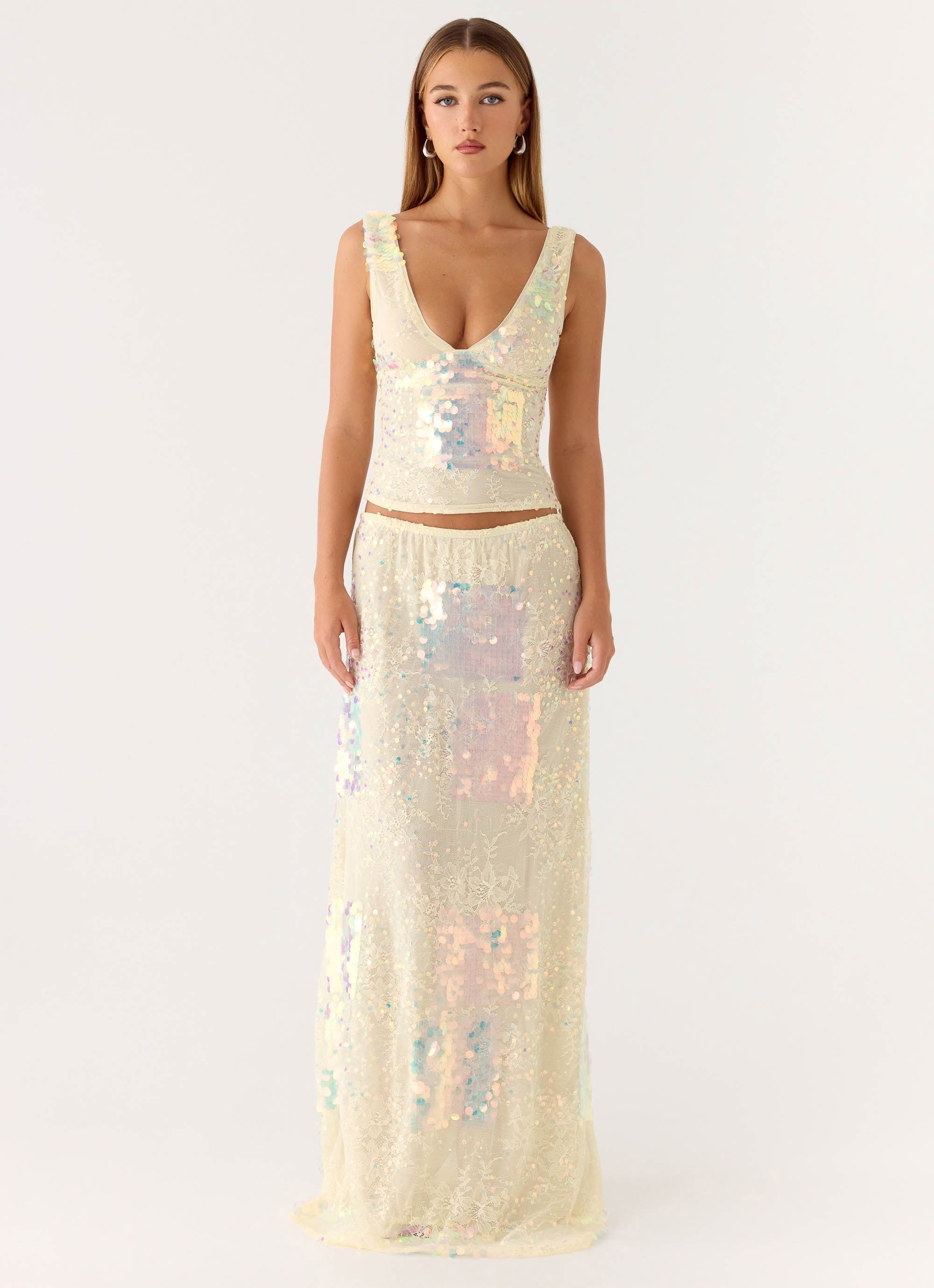 Erinah Sequin Maxi Skirt