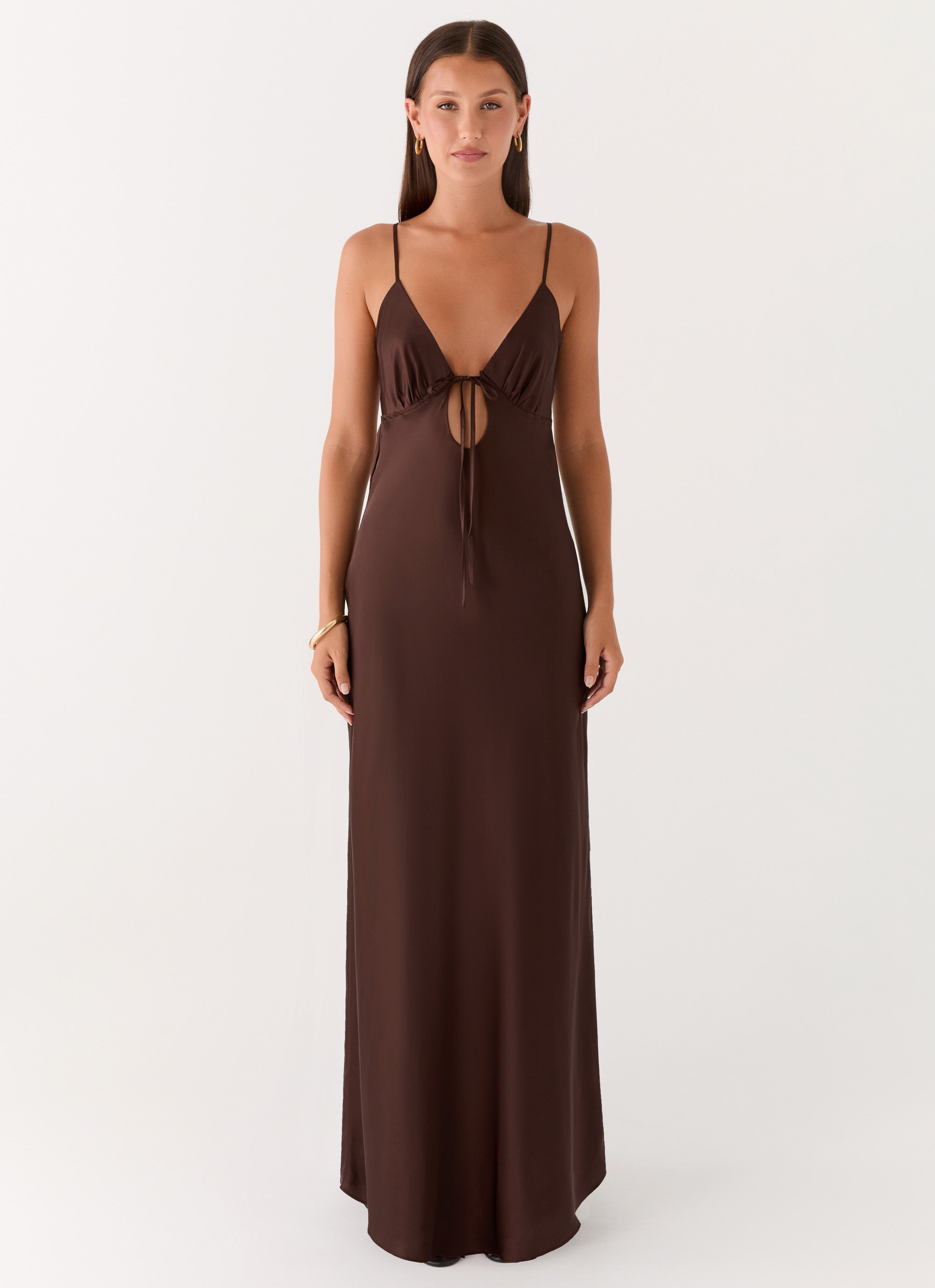 Flora Satin Maxi Dress