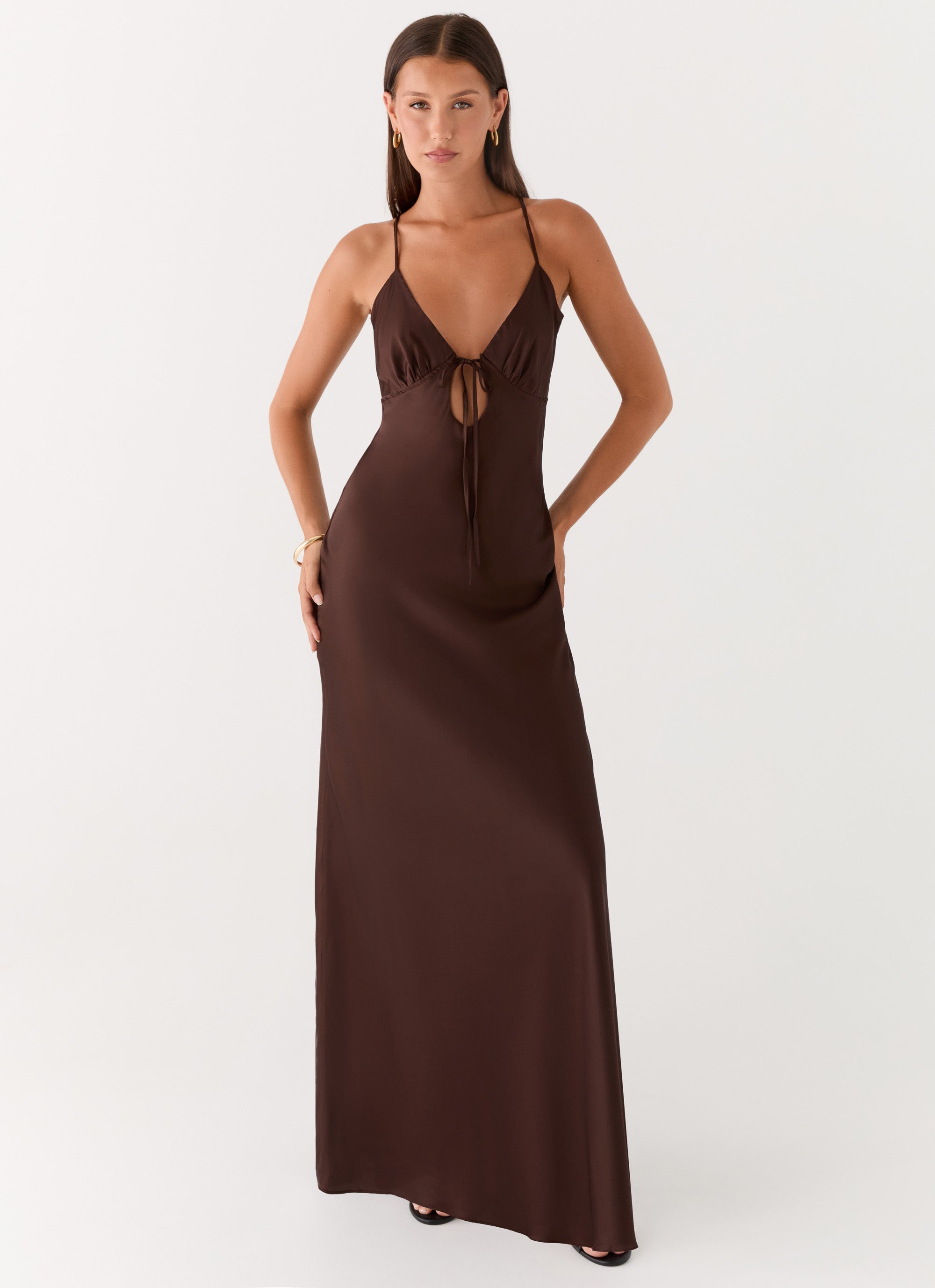 Flora Satin Maxi Dress