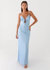 Flora Satin Maxi Dress