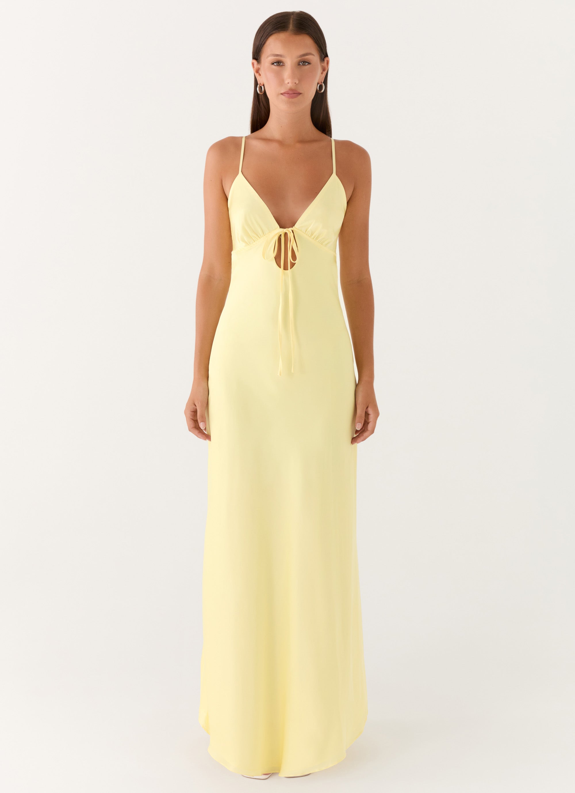 Flora Satin Maxi Dress