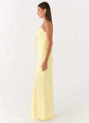 Flora Satin Maxi Dress