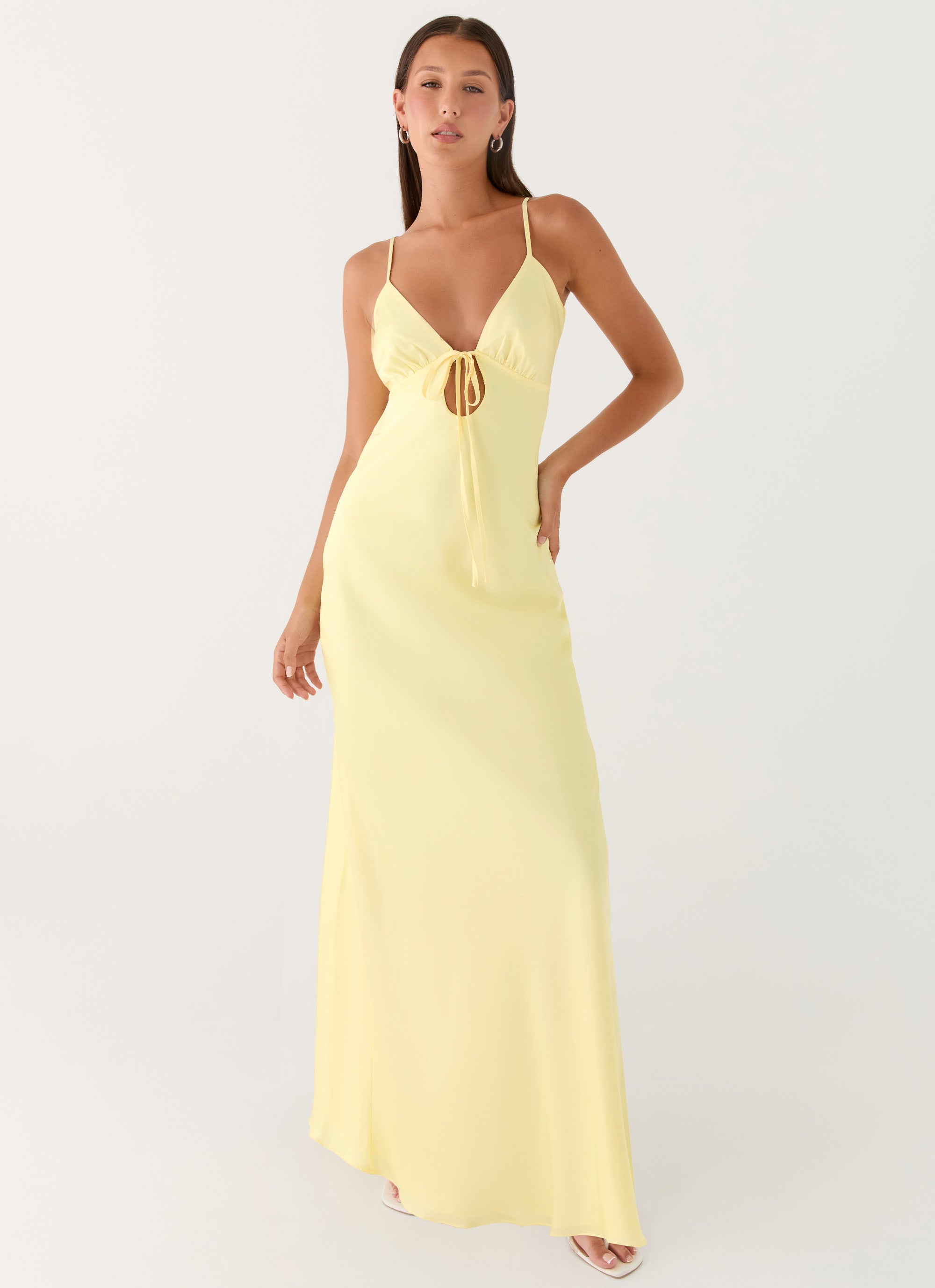 Flora Satin Maxi Dress