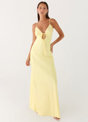 Flora Satin Maxi Dress