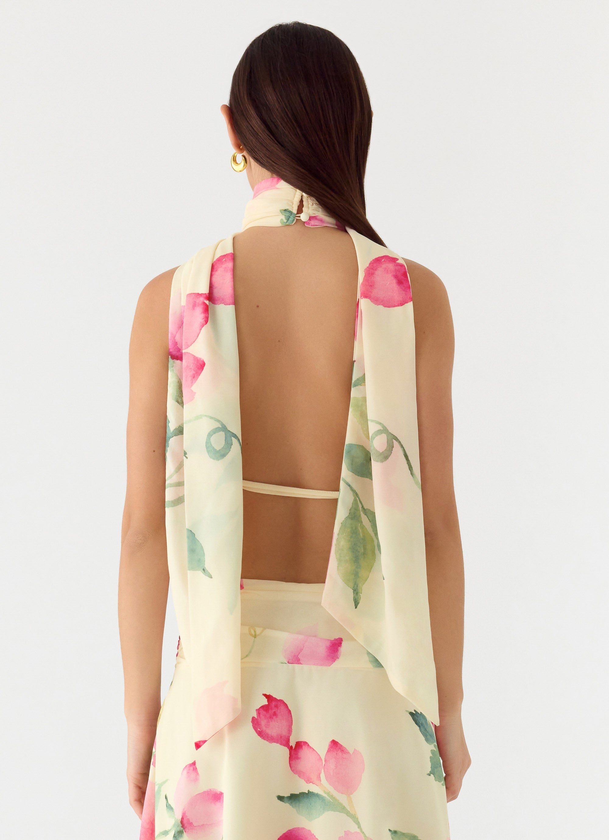 Get Me Halter Backless Top