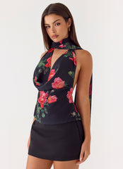 Get Me Halter Backless Top