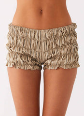 Girls Like Us Ruched Mini Shorts