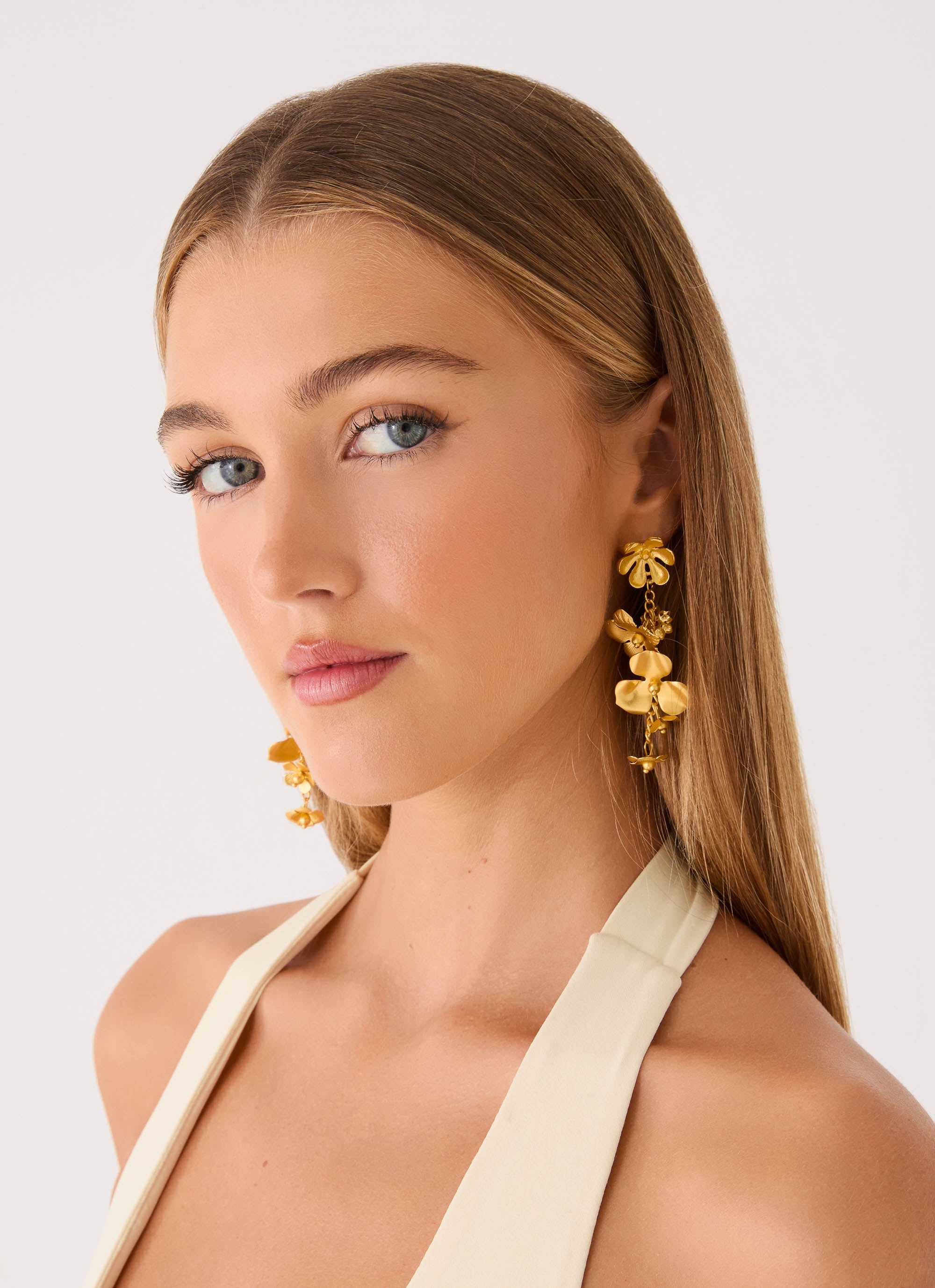 Golden Petal Earrings