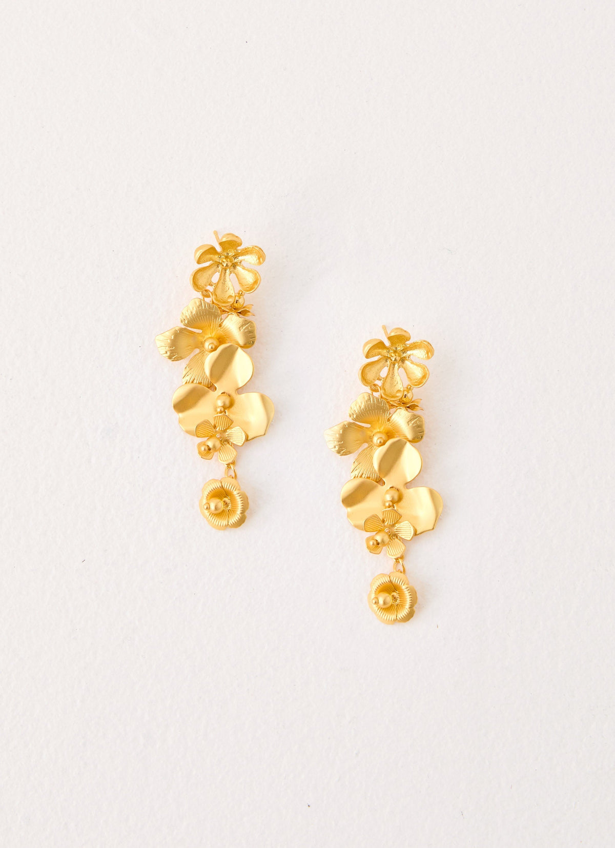 Golden Petal Earrings