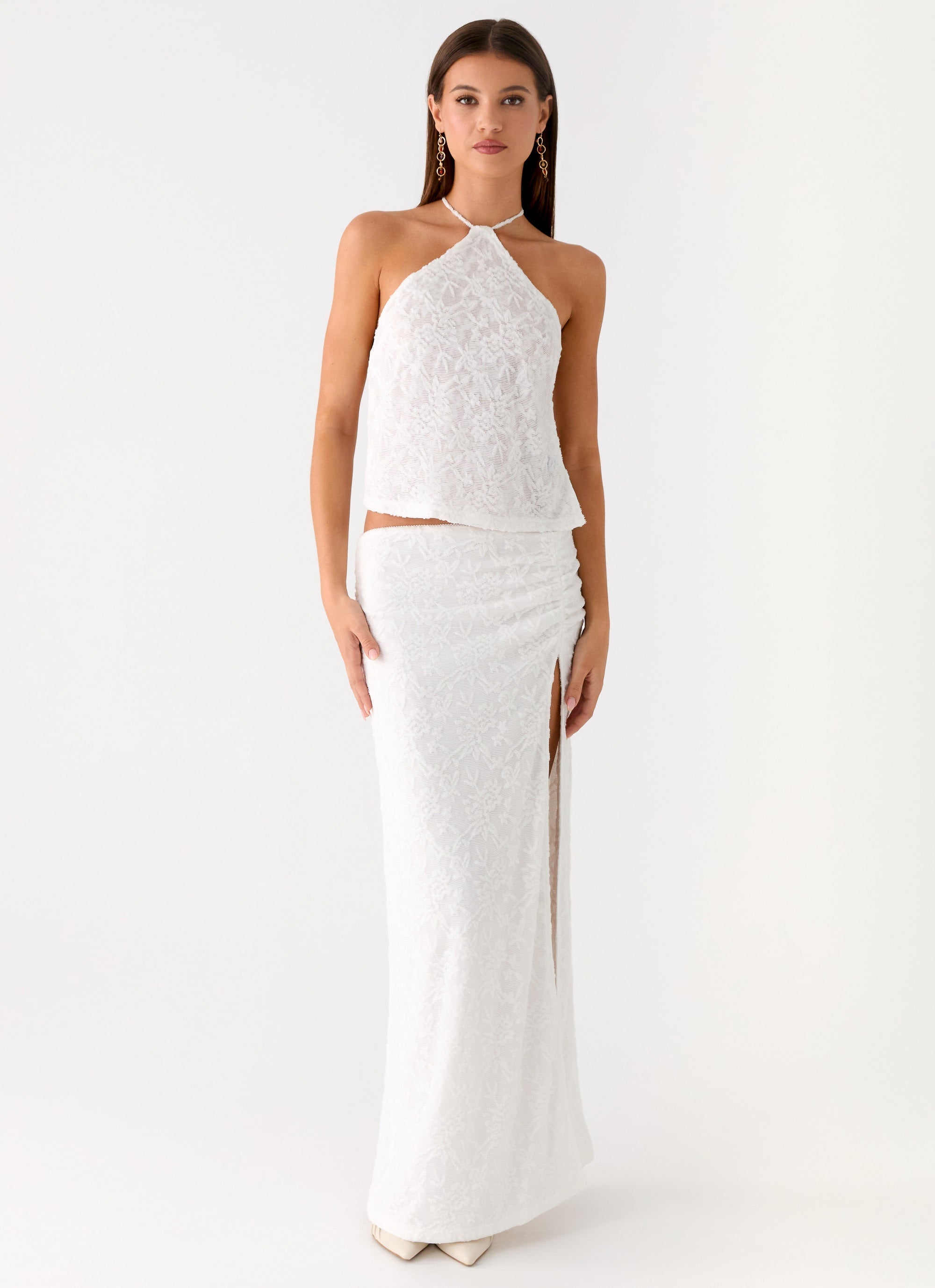 Griff Backless Jacquard Top