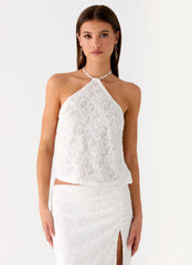 Griff Backless Jacquard Top