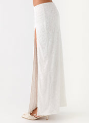 Griff Low Rise Jacquard Maxi Skirt