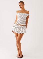 Heather Off Shoulder Top