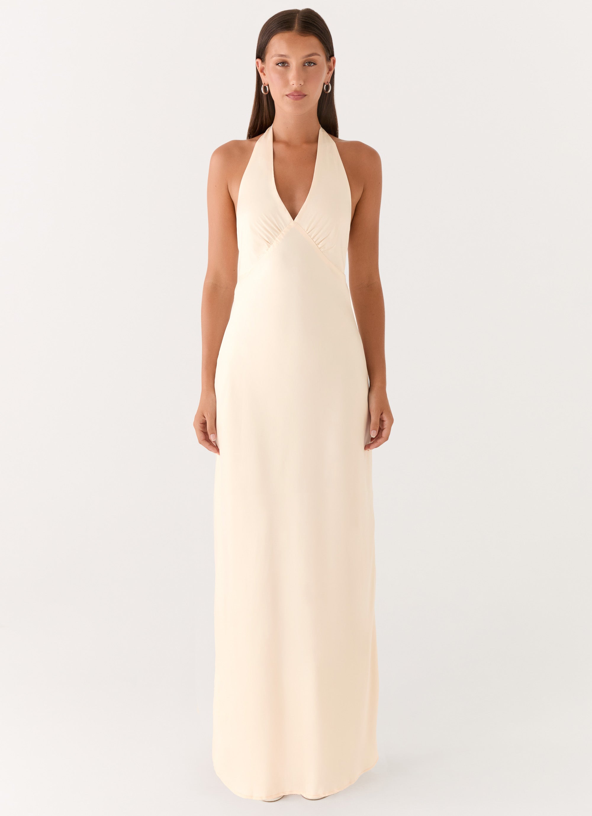 Heavy Hearted Satin Maxi Dress