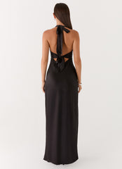 Heavy Hearted Satin Maxi Dress