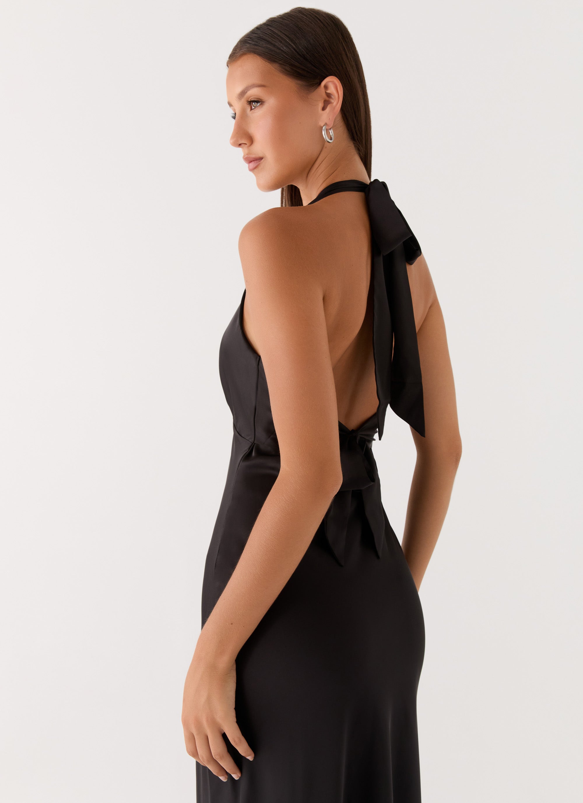 Heavy Hearted Satin Maxi Dress