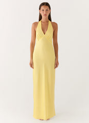 Heavy Hearted Satin Maxi Dress