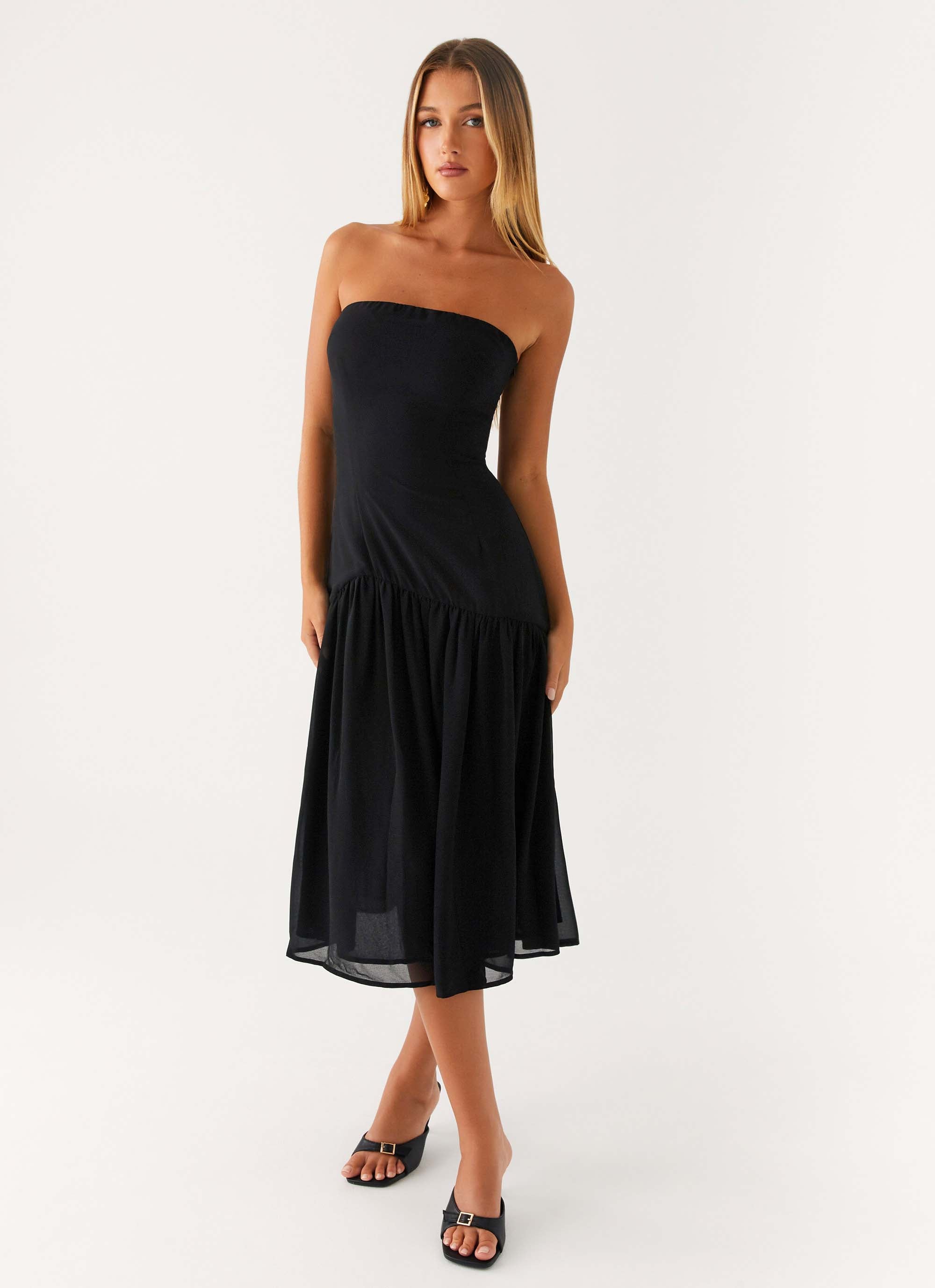 Imagination Strapless Midi Dress