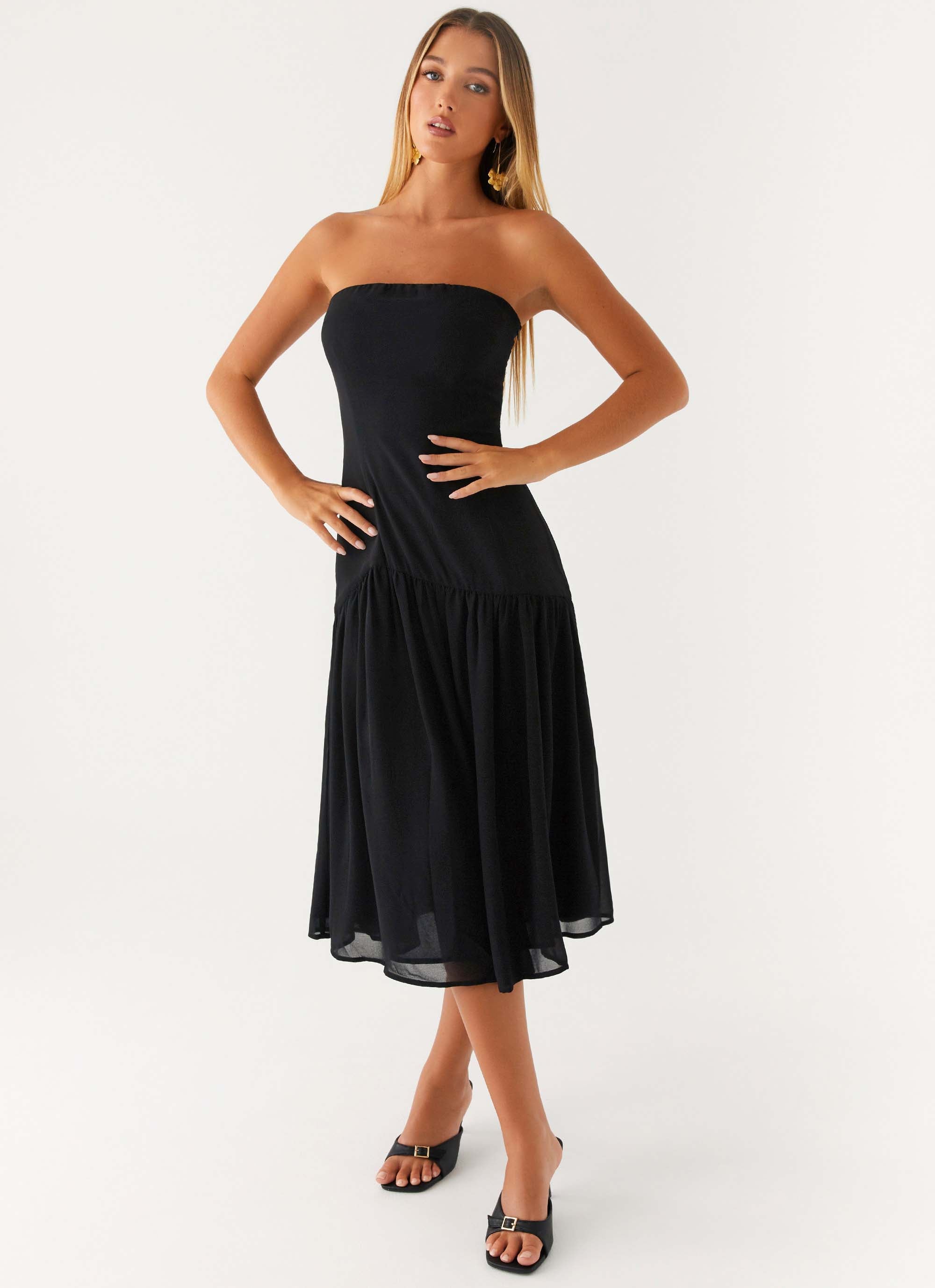 Imagination Strapless Midi Dress