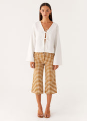 Isabelle Tie Front Top