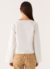 Isabelle Tie Front Top