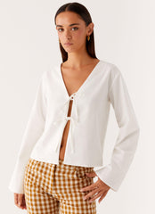 Isabelle Tie Front Top