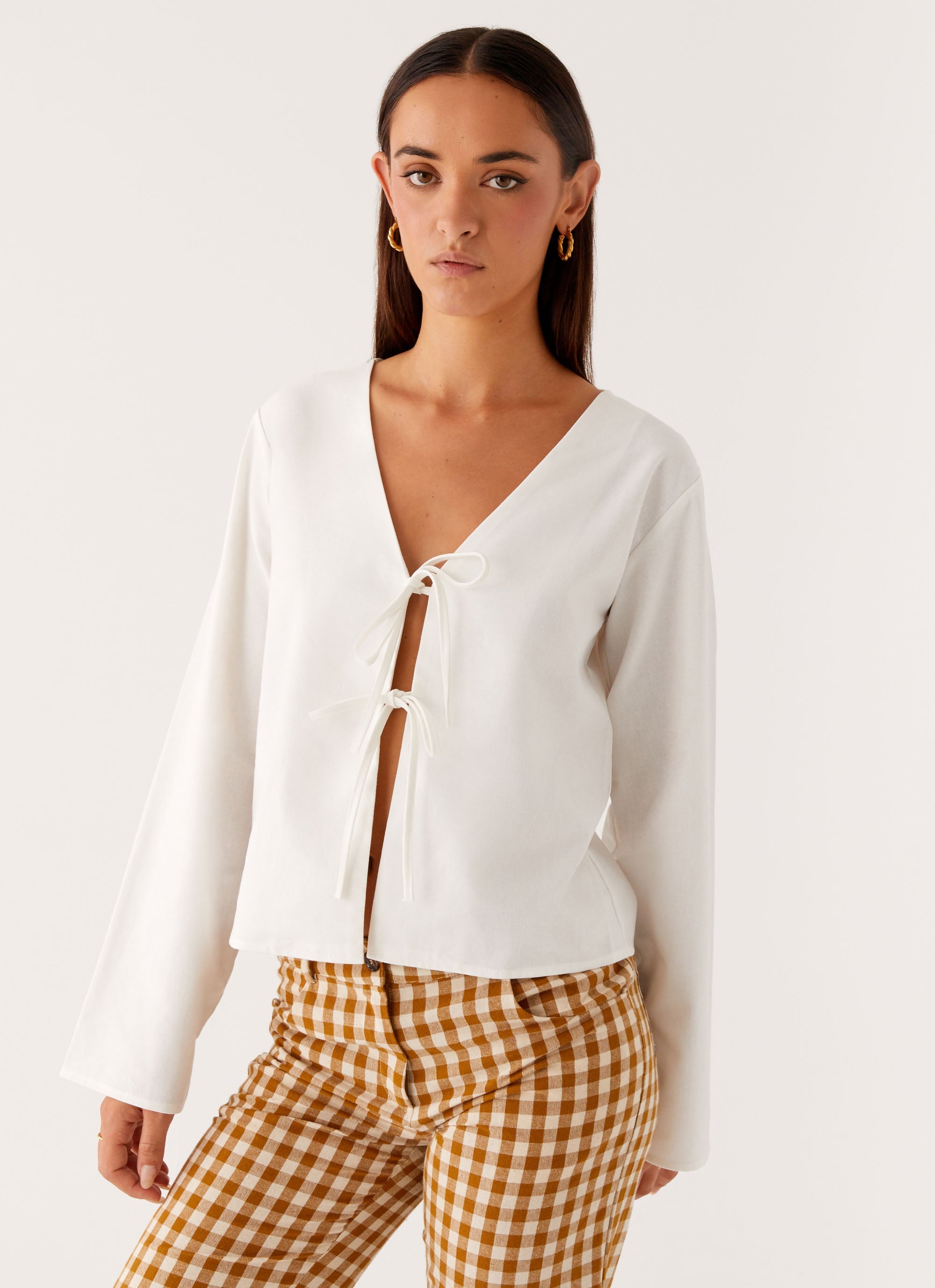 Isabelle Tie Front Top