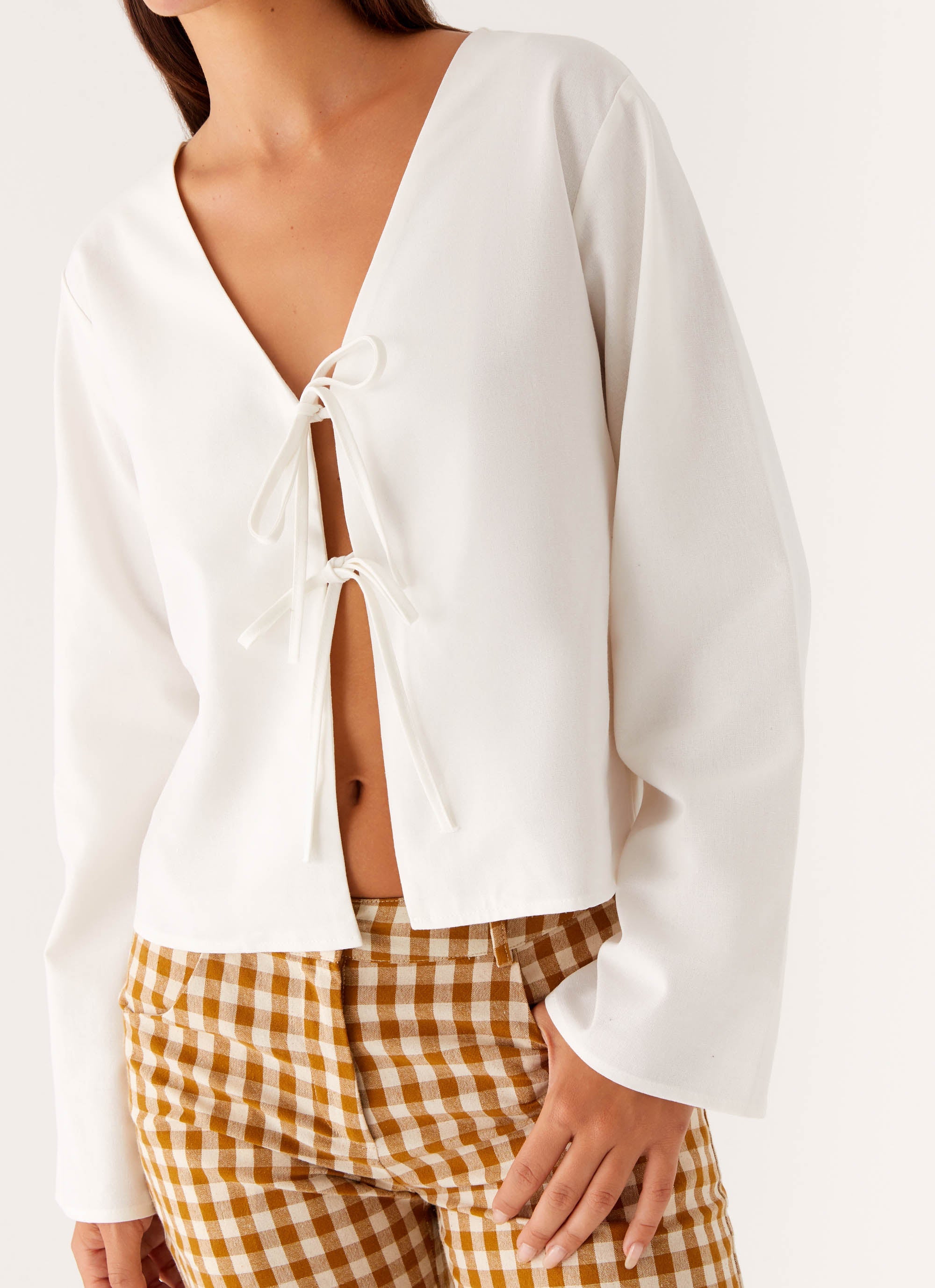 Isabelle Tie Front Top