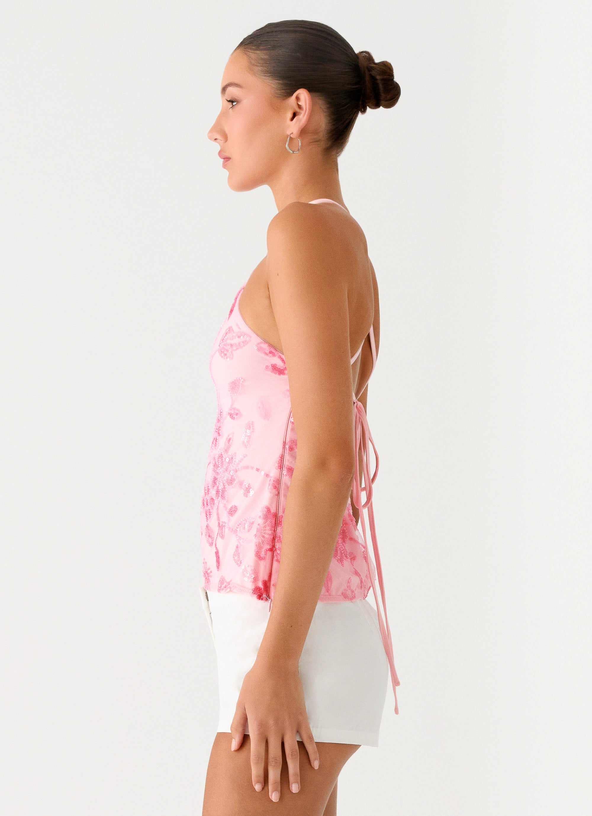 Janelle Beaded Halter Top