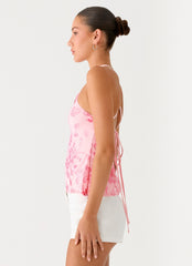 Janelle Beaded Halter Top