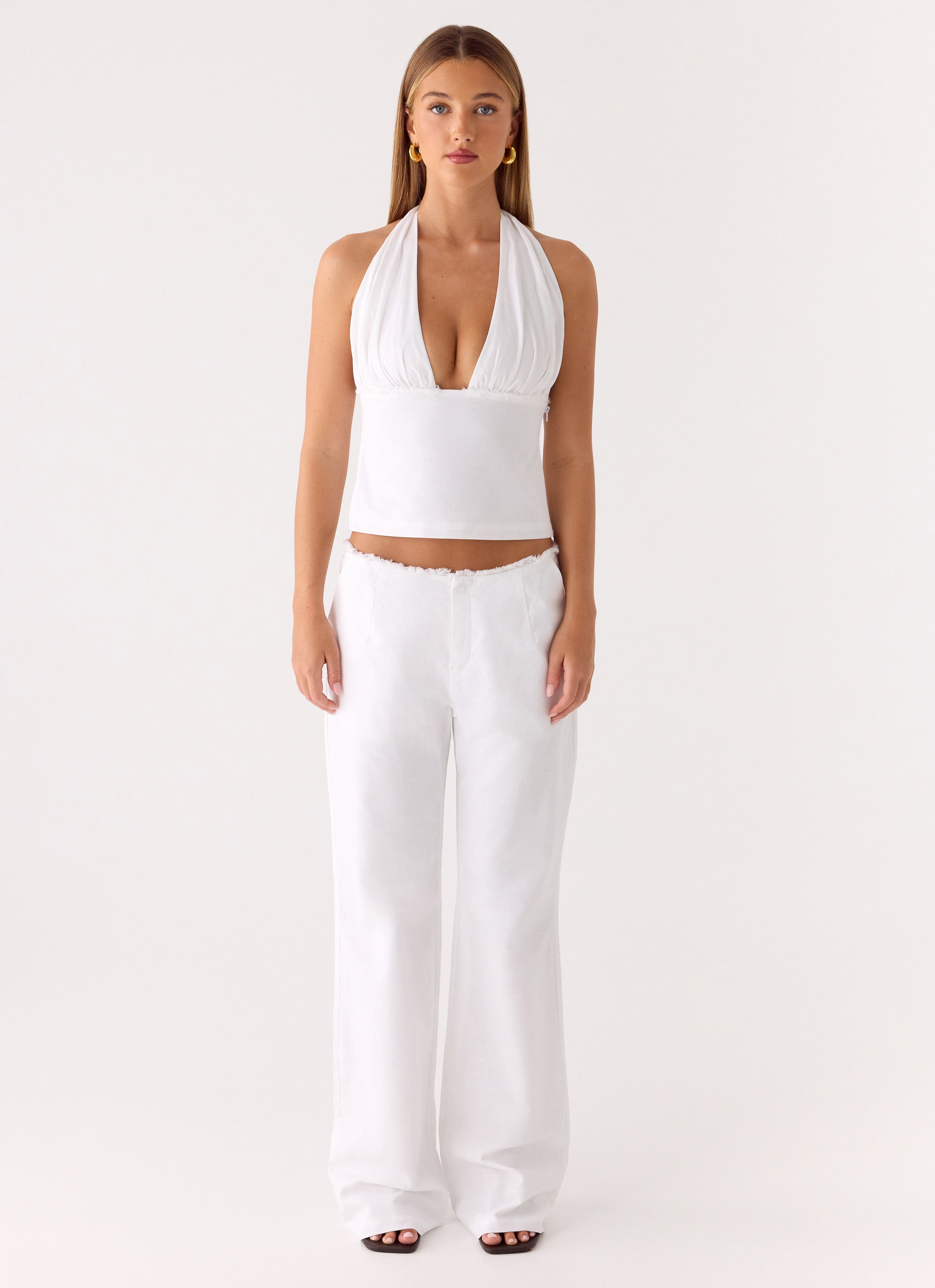 Josephina Linen Halter Top