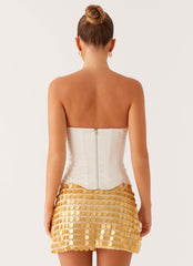 Kasen Sequin Mini Skirt