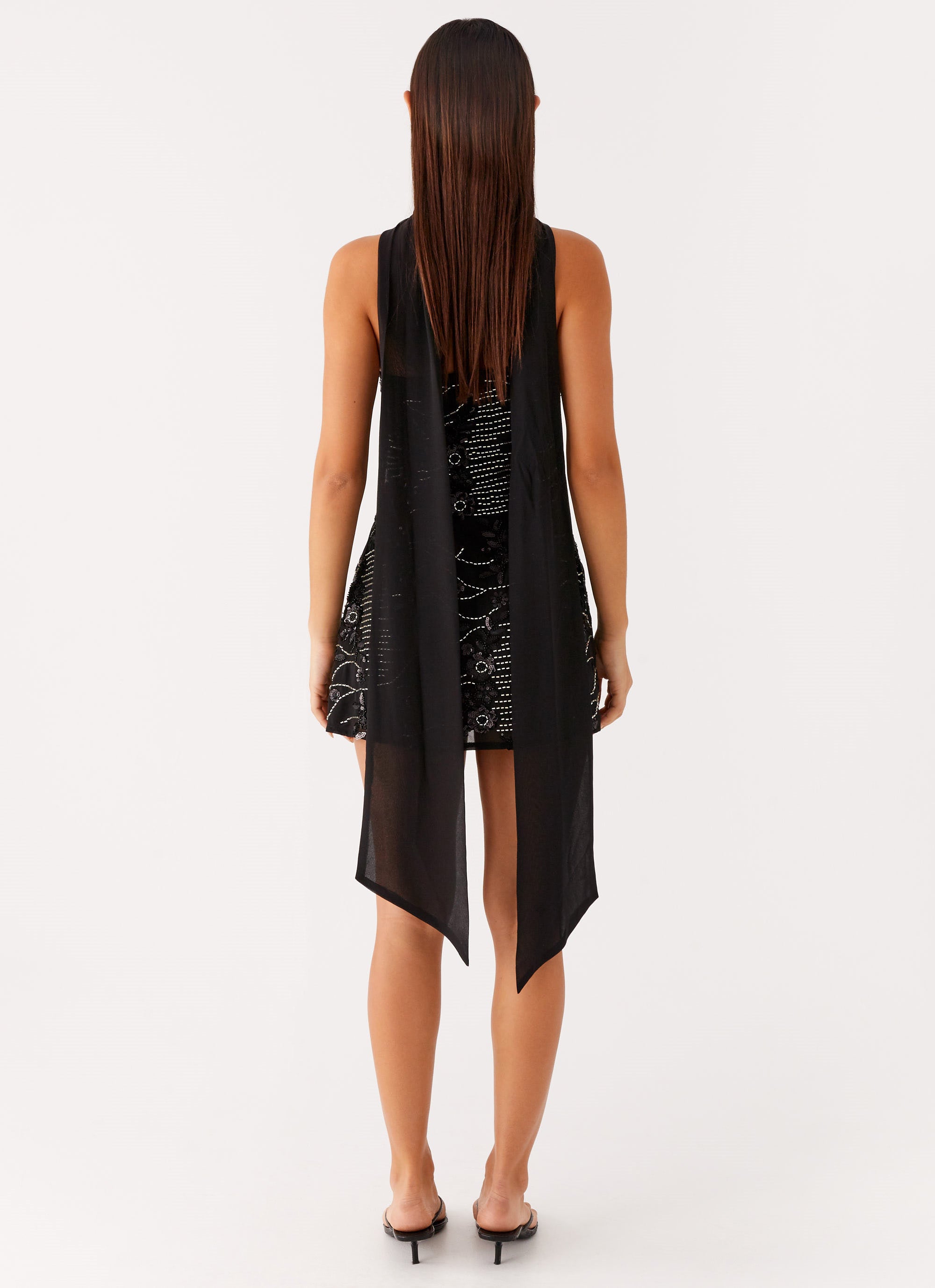 Kiesha Strapless Scarf Mini Dress