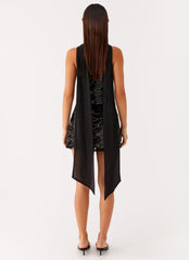 Kiesha Strapless Scarf Mini Dress